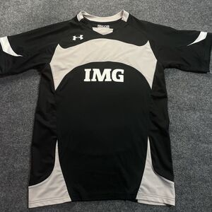 Under Armour Shirt Large Black IMG Heatgear Workout Dominate Top Black 36" Chest